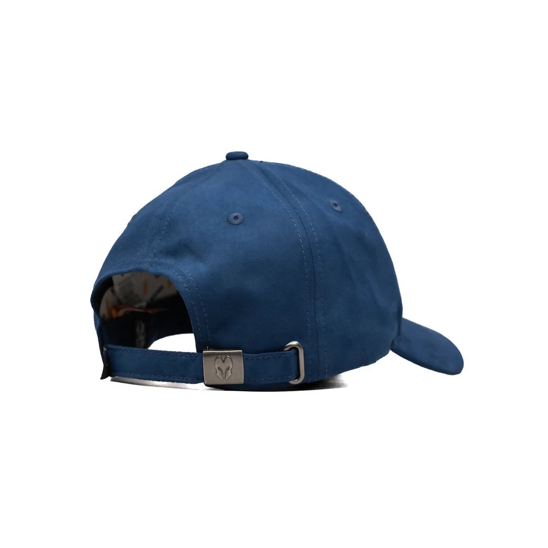 HEAD GEAR NAVY BLUE STRUCTURED RUSTIC METAL PATCH CAP