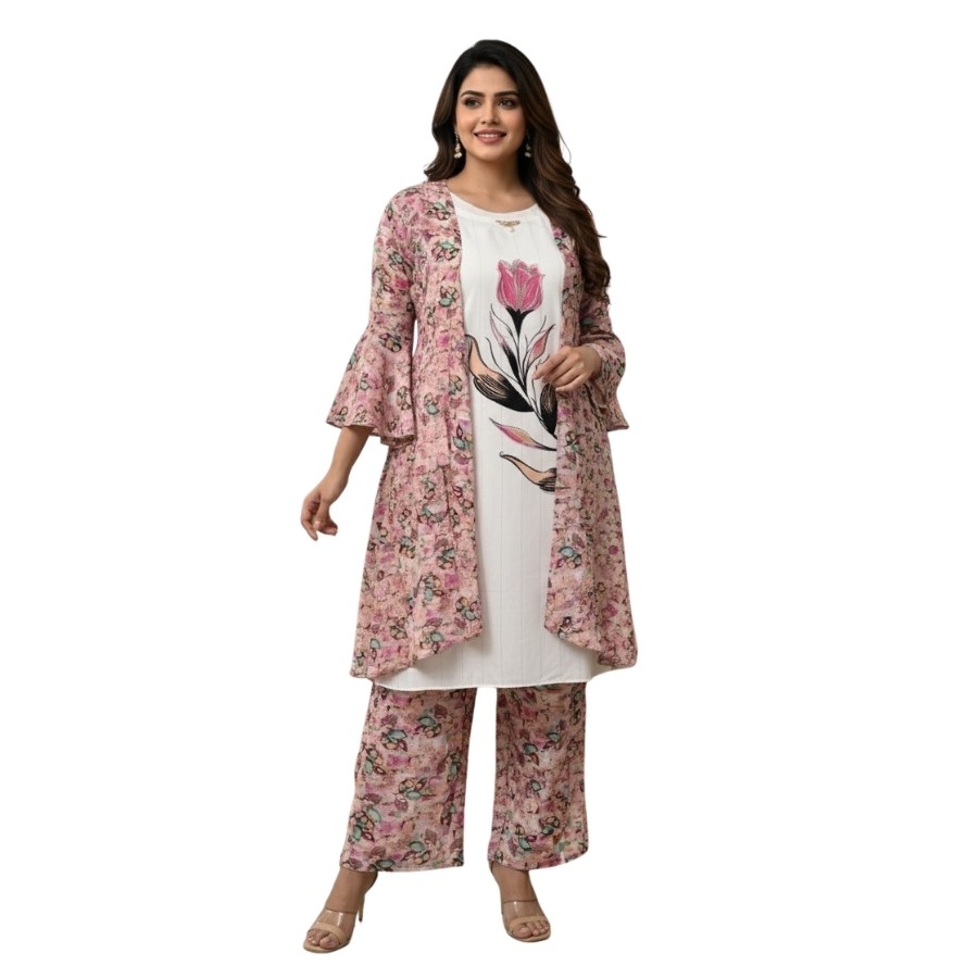 Stylish Floral 3-Piece Set – Curian Fancy Cotton Collection