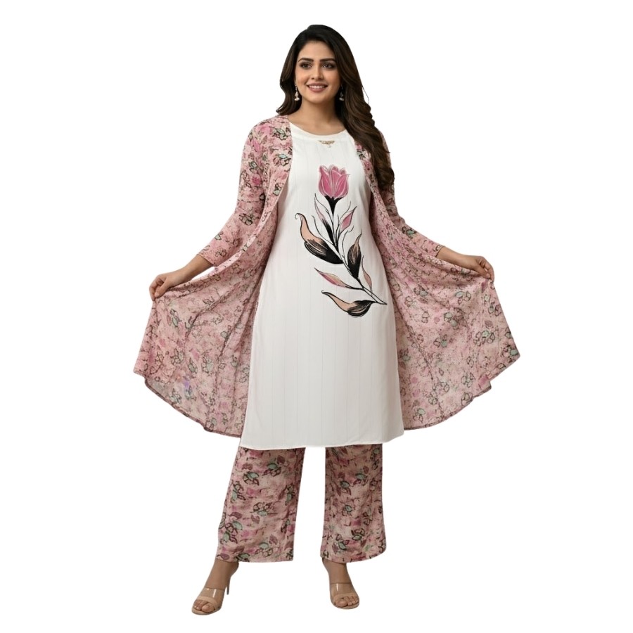 Stylish Floral 3-Piece Set – Curian Fancy Cotton Collection