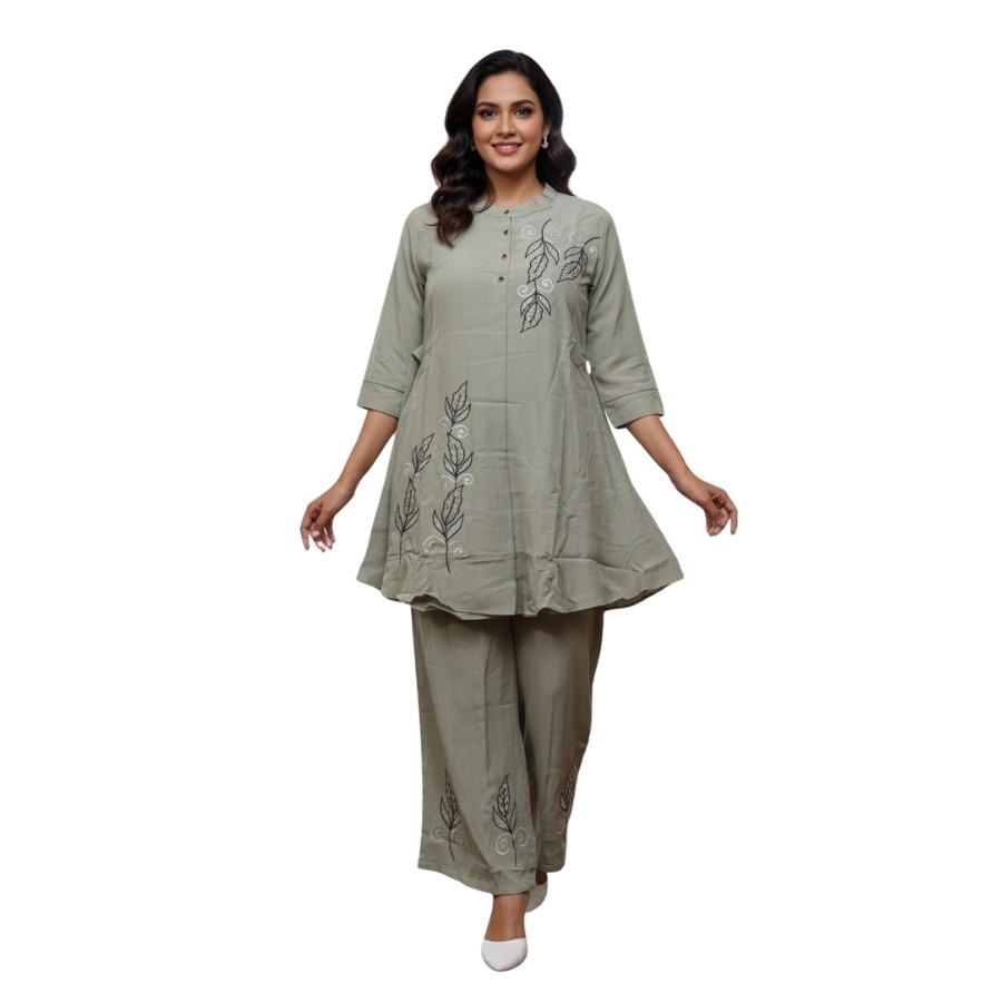Elegant Embroidered 2-Piece Set – Curian Cotton Collection