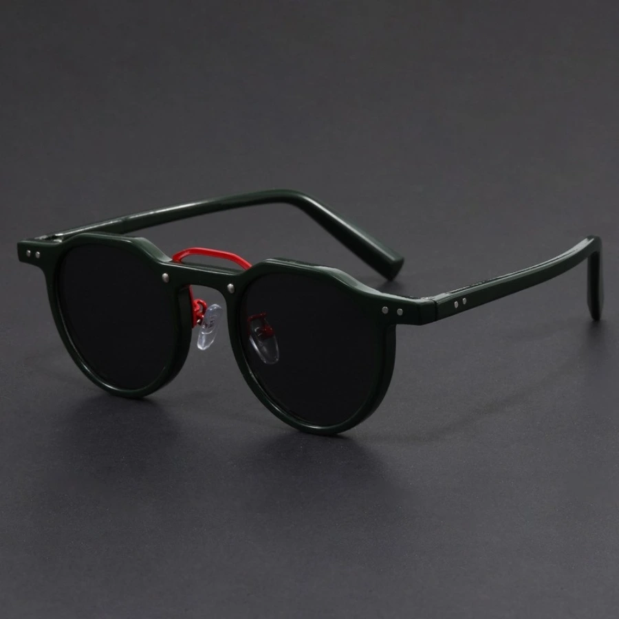 New Small Round Frame Hip-hop Punk Style Sunglasses